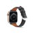 Smalt Läderarmband Apple Watch Series 10 42mm Svart