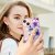 Köp TPU Skal iPhone 15 Ringhållare Blå Blommor Online
