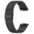 Klassiskt titanarmband i svart till Fitbit Charge 6, visat i halvöppen form