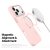 MagSafe-kompatibelt rosa Dux Ducis skal laddas trådlöst på iPhone 17 Pro