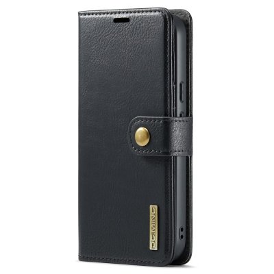 DG.MING 2-i-1 Magnet Wallet fodral för Google Pixel 9a i svart – vy från sidan som visar den eleganta designen