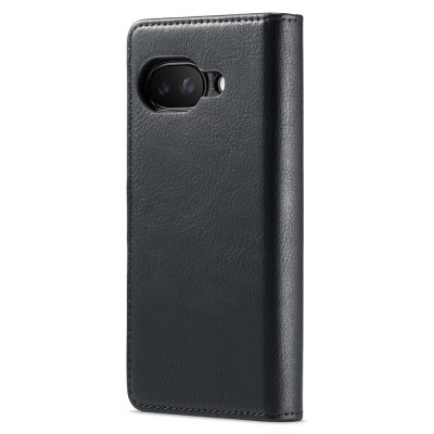 Svart DG.MING 2-i-1 Magnet Wallet fodral för Google Pixel 9a – baksida med kameralinsutskärning