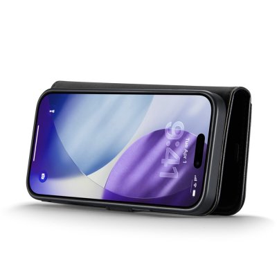 Stativfunktion för horisontell visning – iPhone 17 Pro Max DG.MING wallet case svart
