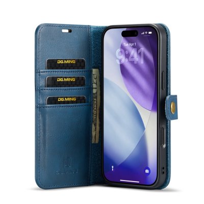 Stativläge på blått DG.MING magnetfodral för iPhone 17 Pro Max