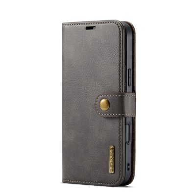 Stängd DG.MING Wallet Case i brun färg för iPhone 17 Pro Max