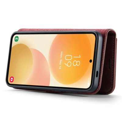 Samsung Galaxy A57 rött DG.MING magnetiskt fodral i stativläge för video