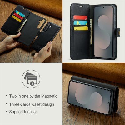 presentation av funktioner i dg.ming samsung galaxy s25 fe 2-in-1 magnet wallet svart