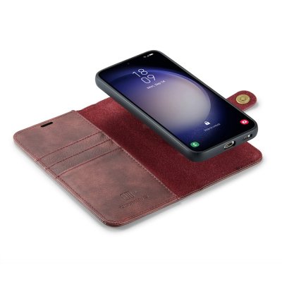 Avtagbart magnetiskt skal i röd finish från DG.MING 2-in-1 wallet