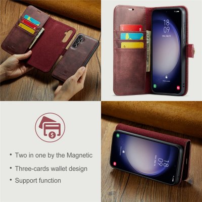 Ståfunktion och magnetisk stängning på DG.MING wallet för Samsung Galaxy S26