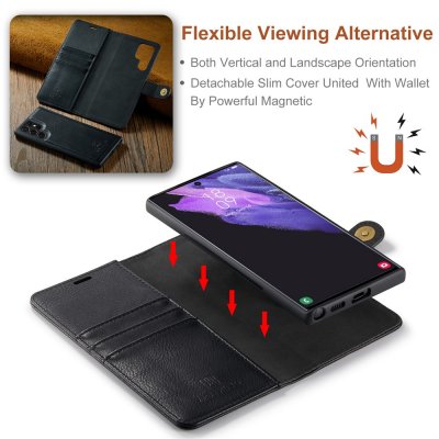 Svart DG.MING 2-in-1 wallet för Galaxy S26 Ultra med vikfunktion