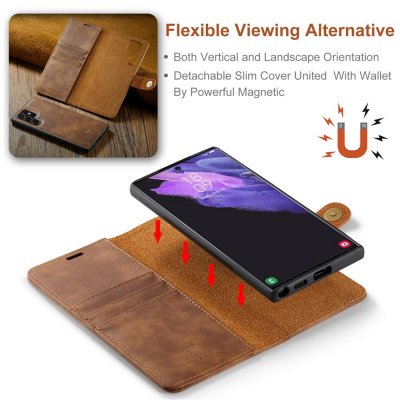 DG.MING 2-in-1 wallet i cognac – strukturerad yta och vikfunktion