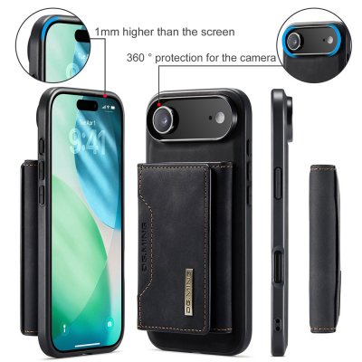 Överblick av delar: DG.MING 2-in-1 kortskal för iPhone 17 Air svart