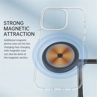 Närbild på magnetisk laddningsplatta och kylning via ventilationsdesign för Apple iPhone 15 Pro Max