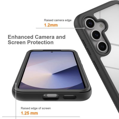 Edge Case till Galaxy A37 i svart med skydd runt skärm och kanter