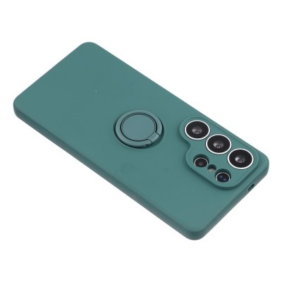 Silikonskal med remring och ställ för Samsung Galaxy S26 Ultra – mörkgrön