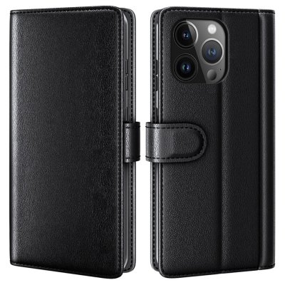 Köp Äkta Läderfodral Iphone 15 Pro Svart Online