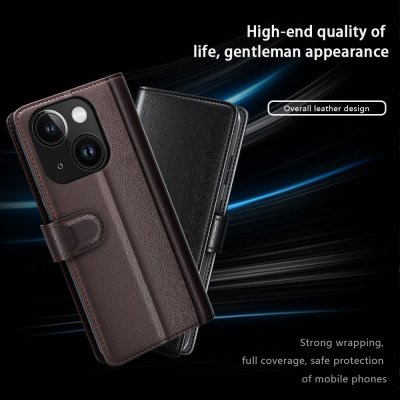 Köp Äkta Läderfodral Iphone 15 Svart Online