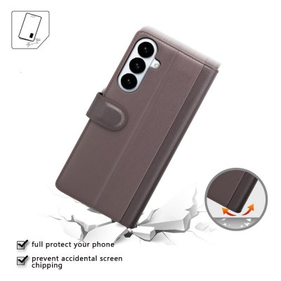 Samsung Galaxy S26 Plus fodral i svart läder med handledsrem