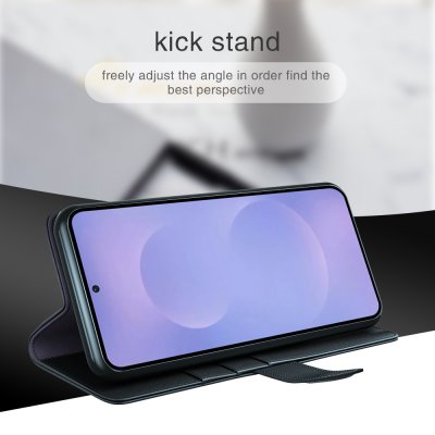 Inbyggd stativfunktion på läderfodral Galaxy S26 svart