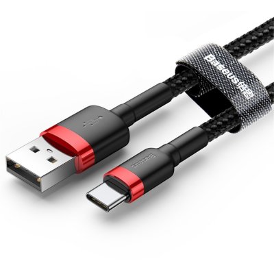 Baseus Cafule USB-C Kabel 2m Röd/Svart bild 3