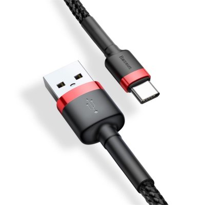 Baseus Cafule USB-C Kabel 2m Röd/Svart bild 4