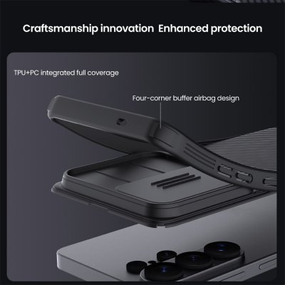 Nillkin CamShield-skal i svart till Galaxy S26 Ultra – skydd mot repor och smuts