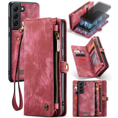 Köp CaseMe Multi-Slot 2 i 1 Plånboksfodral Galaxy S22 Röd Online