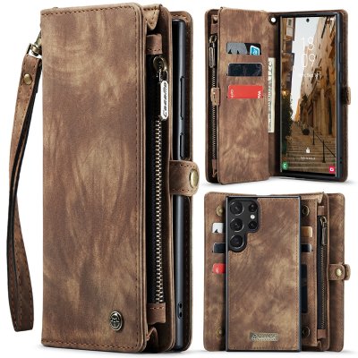 Köp CaseMe Multi-Slot 2 i 1 Plånboksfodral Galaxy S23 Ultra Brun Online