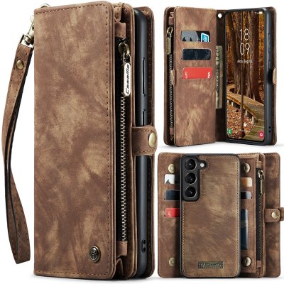 Köp CaseMe Multi-Slot 2 i 1 Plånboksfodral Galaxy S24 Plus Brun Online