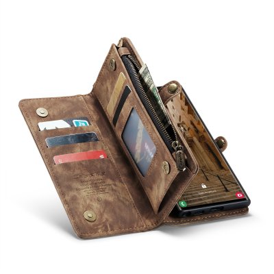 Köp CaseMe Multi-Slot 2 i 1 Plånboksfodral Galaxy S24 Ultra Brun Online