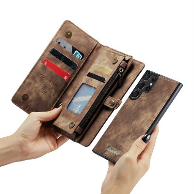 Köp CaseMe Multi-Slot 2 i 1 Plånboksfodral Galaxy S24 Ultra Brun Online