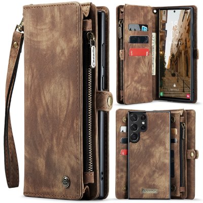Köp CaseMe Multi-Slot 2 i 1 Plånboksfodral Galaxy S24 Ultra Brun Online