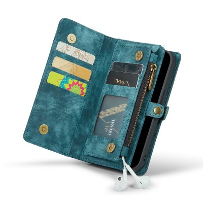 CaseMe Multi-Slot 2 i 1 Plånboksfodral iPhone 13 Blå