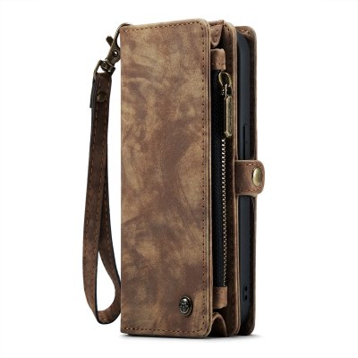 CaseMe Multi-Slot 2 i 1 Plånboksfodral iPhone 13 Brun
