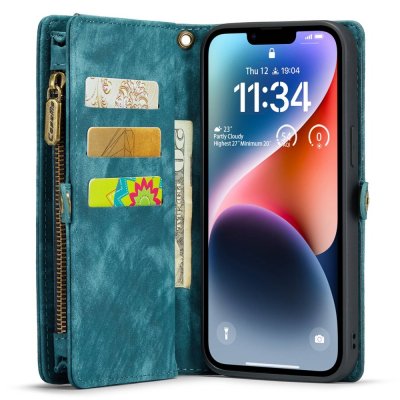 Köp CaseMe Multi-Slot 2 i 1 Plånboksfodral iPhone 14 Blå Online