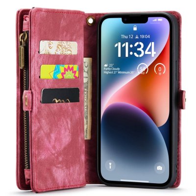 Köp CaseMe Multi-Slot 2 i 1 Plånboksfodral iPhone 14 Rosa Online