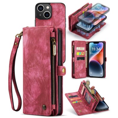 Köp CaseMe Multi-Slot 2 i 1 Plånboksfodral iPhone 14 Rosa Online