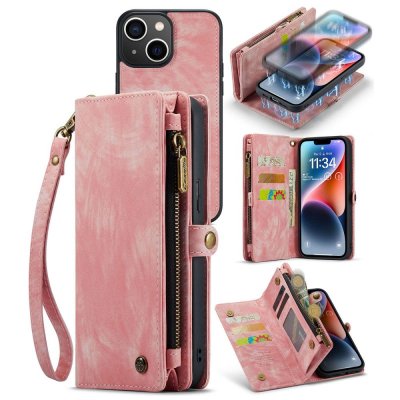 Köp CaseMe Multi-Slot 2 i 1 Plånboksfodral iPhone 14 Rosa Online