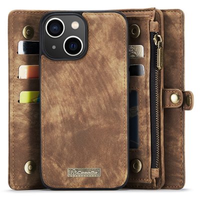 Köp CaseMe Multi-Slot 2 i 1 Plånboksfodral iPhone 15 Plus Brun online
