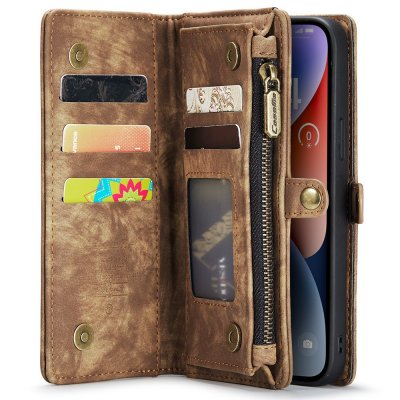 Köp CaseMe Multi-Slot 2 i 1 Plånboksfodral iPhone 15 Pro Brun Online