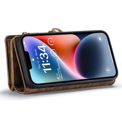 Köp CaseMe Multi-Slot 2 i 1 Plånboksfodral iPhone 15 Pro Brun Online
