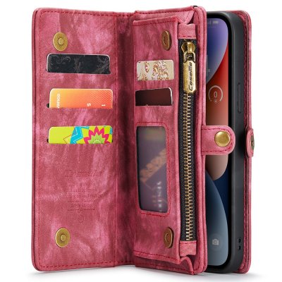 Köp CaseMe Multi-Slot 2 i 1 Plånboksfodral iPhone 15 Pro Röd Online