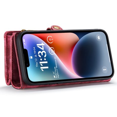 Köp CaseMe Multi-Slot 2 i 1 Plånboksfodral iPhone 15 Pro Röd Online