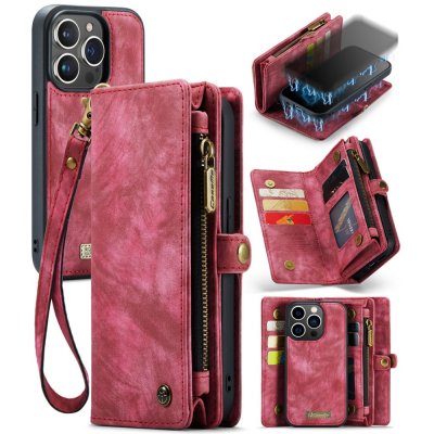 Köp CaseMe Multi-Slot 2 i 1 Plånboksfodral iPhone 15 Pro Röd Online