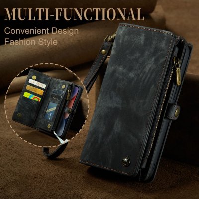Köp CaseMe Multi-Slot 2 i 1 Plånboksfodral iPhone 15 Svart Online
