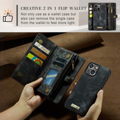 Köp CaseMe Multi-Slot 2 i 1 Plånboksfodral iPhone 15 Svart Online
