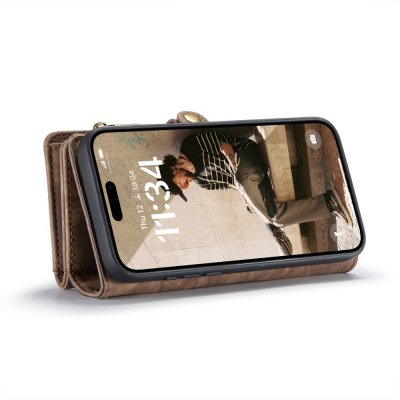 Plånboksfodral iPhone 16 Brun