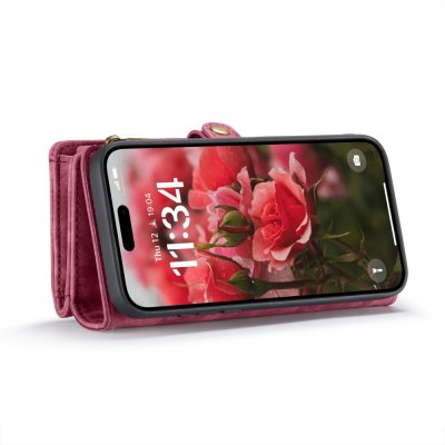 Plånboksfodral iPhone 16 Röd
