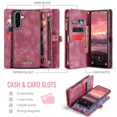 Plånboksfodral Galaxy A56 röd