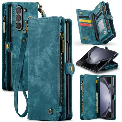 CaseMe Multi-Slot 2 i 1 Plånboksfodral Samsung Galaxy Z Fold 6 Blå